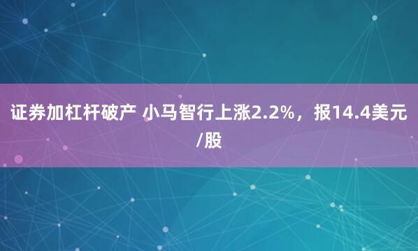 证券加杠杆破产 小马智行上涨2.2%，报14.4美元/股